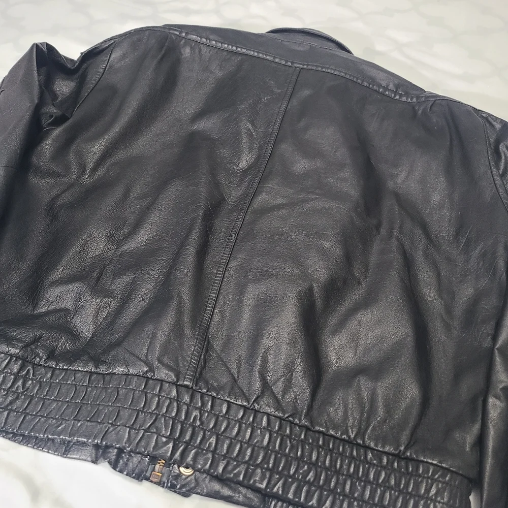 Wilson's‎ Motorcycle Men's Black Vintage Leather Jacket Size 42